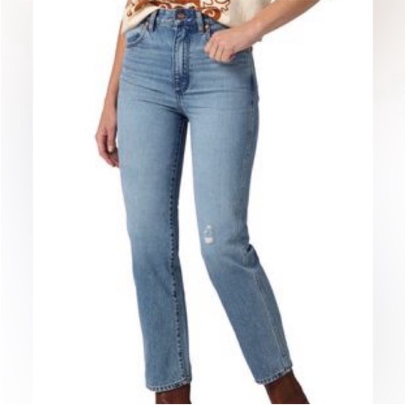 Wrangler 30 x 28 Jeans Wild West 603 High Rise Straight Blue distressed NWT - Picture 9 of 14